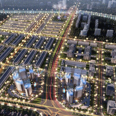 Khung cảnh dự án về đêm