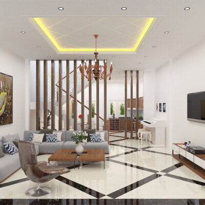 Phòng khách nhà phố hiện đại