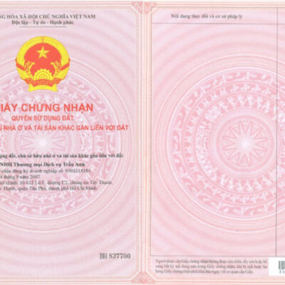 Sổ hồng từng nền đất