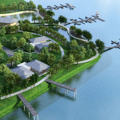Diện tích cây xanh lớn