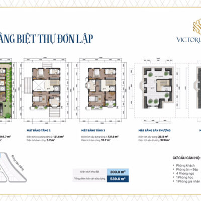 Mặt bằng biệt thự đơn lập