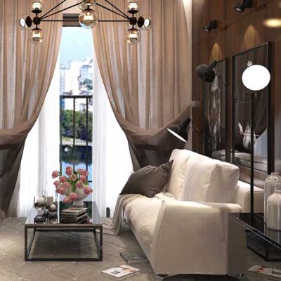 Phòng khách thiết kế kỳ công