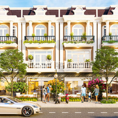 Khu nhà phố nhộn nhịp