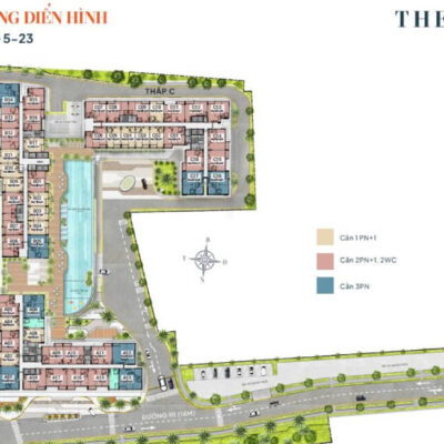 Mặt bằng của chung cư The Privia